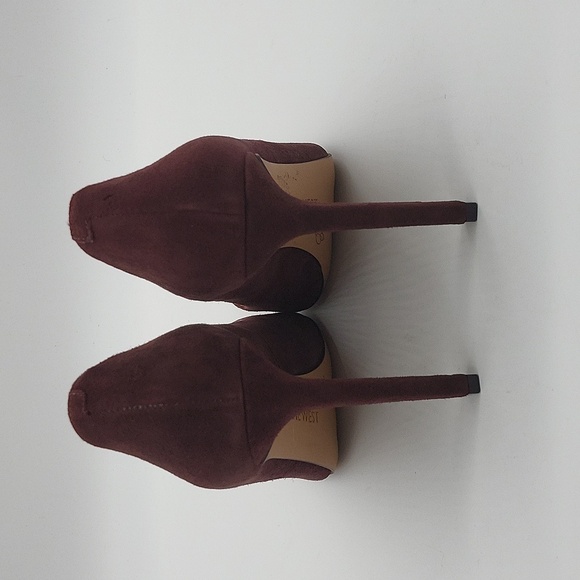 1752- Nine West Tatiana Suede Women's Heel Size 8 Wine Color - Picture 4 of 10